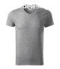 MALFINI Frfi pl Slim Fit V-neck - Sttszrke melrozott 