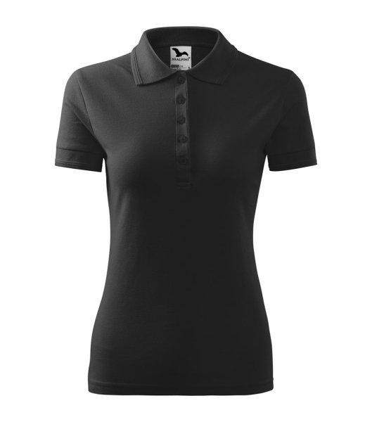 MALFINI Női galléros póló Pique Polo - Antracit melírozott | 2XL