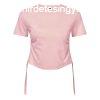 TriDri Ni crop top hzott oldals rszletekkel - Vilgos r