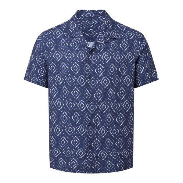 WOMBAT® Férfi nyári ing - Sötétkék / fehér / aztec | XL