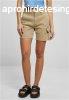 Urban Classics Ladies High Waist Cargo Shorts unionbeige