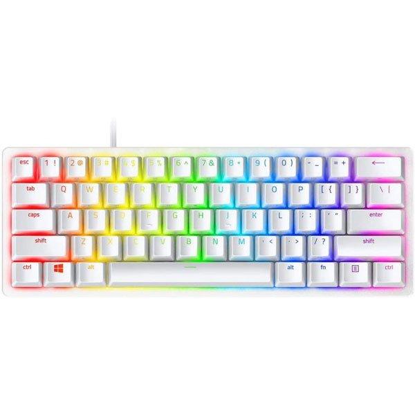 Gamer billentyűzet Razer Huntsman Mini Mercury Kiadás (Clicky Purple Switch)
US