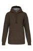 Uniszex vastag kapucnis pulver, Kariban KA443, Dark Khaki-S