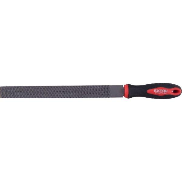 EXTOL PREMIUM ráspoly 250mm lapos, C45 acél, vágat 2, finom, TPR gumis
műanyag nyél