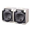 GAO 22121 2 frhelyes fldelt aljzat, kltri IP44 kivitel,