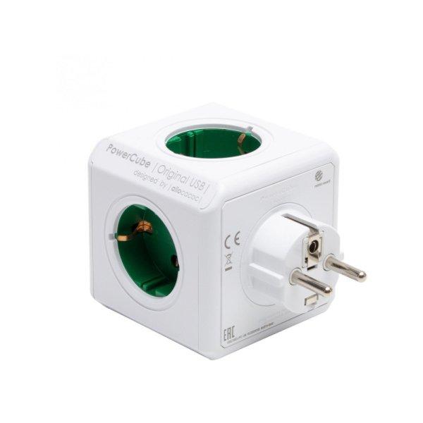 PowerCube Original USB 1202GN/DEOUPC, 4 földelt aljzat gyermekvédelemmel, 2
USB aljzat, max. 3680 W, USB max. 2,1 A