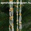 Karcsonyi organza girland - 2,7 m - 10 mm - arany