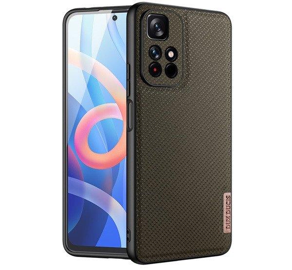 DUX DUCIS FINO szilikon telefonvédő (műanyag belső, közepesen ütésálló,
rács minta) SÖTÉTZÖLD Xiaomi Redmi Note 11T 5G, Xiaomi Poco M4 Pro 5G