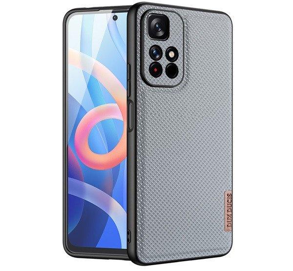 DUX DUCIS FINO szilikon telefonvédő (műanyag belső, közepesen ütésálló,
rács minta) SZÜRKE Xiaomi Redmi Note 11T 5G, Xiaomi Poco M4 Pro 5G