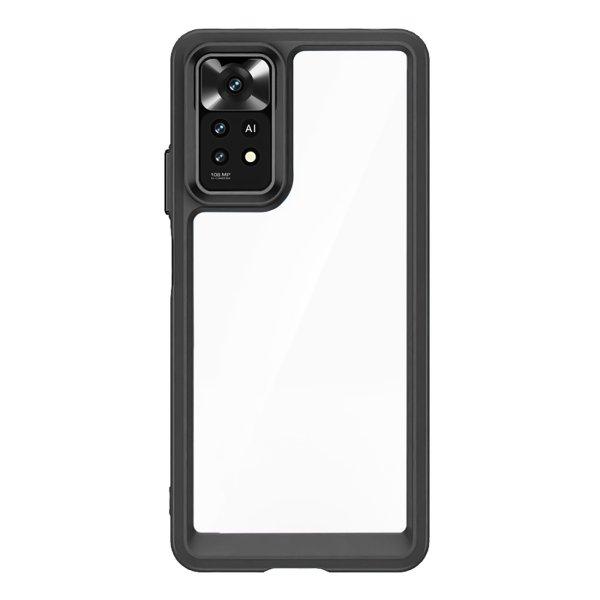 Outer Space Case Xiaomi Poco M4 Pro 5G tok rugalmas kerettel fekete