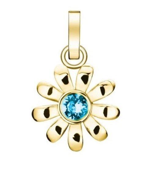 Rosefield Bájos aranyozott medál Virág The Pendant PE-Gold-Daisy Crystal