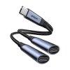 Joyroom SY-C03 Type-C - Type-C eloszt - fekete