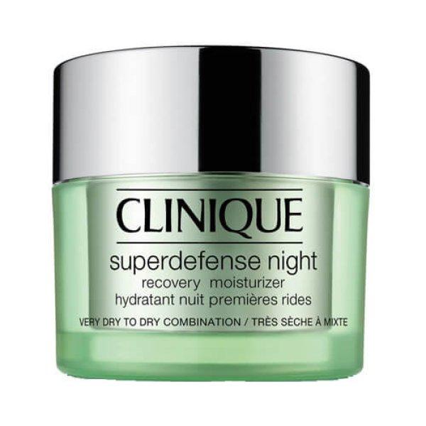 Clinique Éjszakai hidratáló krém száraz és vegyes bőrre Superdefense
(Night Recovery Moisturizer Very Dry To Dry Combination Skin) 50 ml
