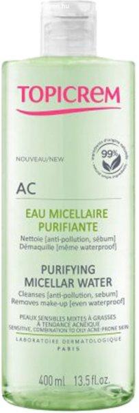 Topicrem Tisztító micellás víz AC (Purifying Micellar Water) 400 ml