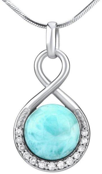 Silvego Ezüst medál természetes Larimar kővel JSTS14709LR