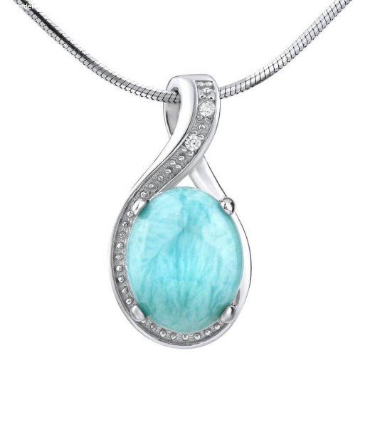 Silvego Ezüst medál természetes Larimar kővel JSTS14709LR