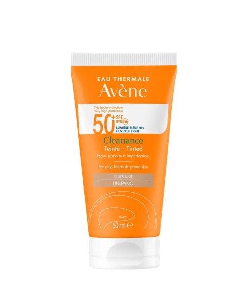 Avène Színezett védőkrém problémás bőrre SPF 50+ Cleanance Unifying
(Tinted Sunscreen) 50 ml