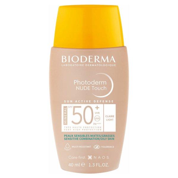 Bioderma Színezett védő fluid természetes smink hatásával SPF 50 Photoderm
Nude Touch Mineral 40 ml Light