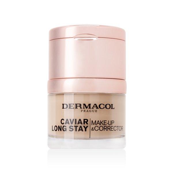 Dermacol Hosszan tartó smink kaviár kivonatokkal és tökéletesítő
korrektorral (Caviar Long Stay Make-Up & Corrector) 30 ml 3 Nude