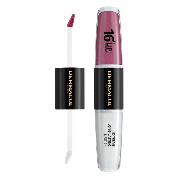 Dermacol Hosszantartó kétfázisú ajakszínező és szájfény 16H Lip Colour
(Extreme Long-Lasting Lipstick) 4 + 4 ml 7