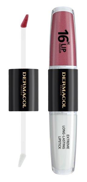 Dermacol Hosszantartó kétfázisú ajakszínező és szájfény 16H Lip Colour
(Extreme Long-Lasting Lipstick) 4 + 4 ml 13