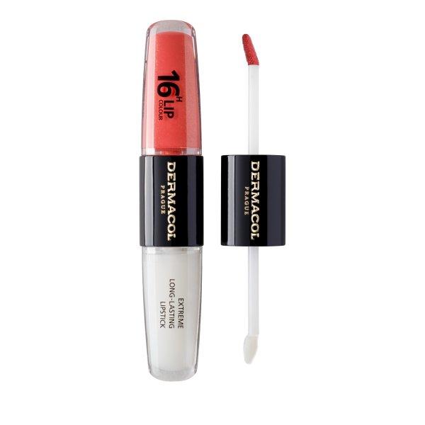 Dermacol Hosszantartó kétfázisú ajakszínező és szájfény 16H Lip Colour
(Extreme Long-Lasting Lipstick) 4 + 4 ml 37