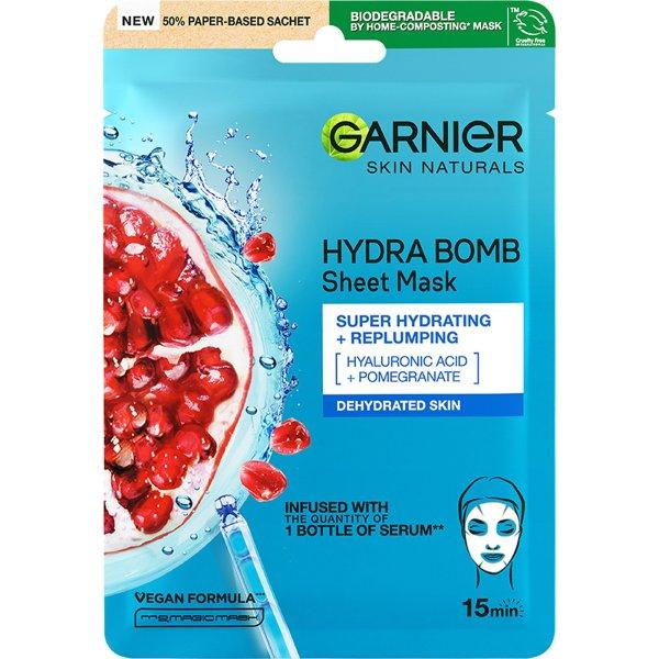 Garnier Szuper hidratáló maszk bőrsimító maszk Moisture&Aqua Bomb (Skin
Tissue Superhydrating Mask) 28 db