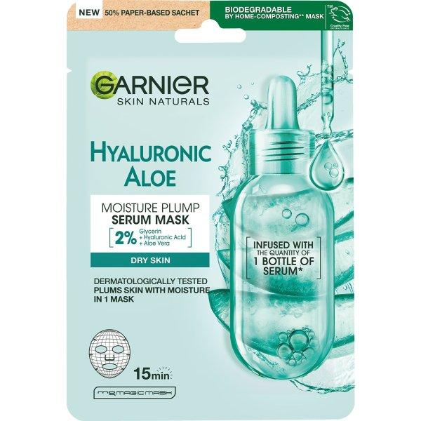 Garnier Textil bőrápoló maszk aloe vera tartalommal Hyaluronic Aloe (Serum
Tissue Mask) 28 g