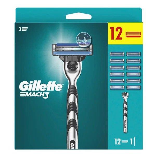 Gillette Borotva Mach3 Reg + 12 csere fej