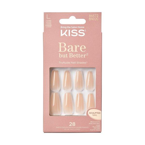 KISS Öntapadó körmök Bare but Better Nails - Nude Drama 28 db