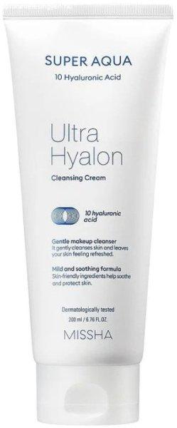 Missha Hidratáló tisztítókrém Super Aqua Ultra Hyalon (Cleansing Cream) 200
ml