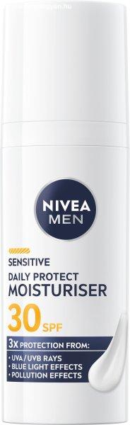 Nivea Hidratáló nappali krém férfiaknak SPF 30 Men Sensitive (Daily Protect
Moisturiser) 50 ml