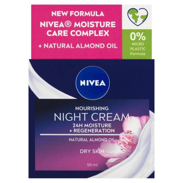 Nivea Tápláló éjszakai krém száraz bőrre 24H Moisture (Nourishing Night
Cream) 50 ml
