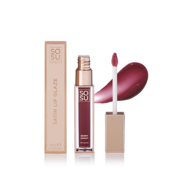SOSU Cosmetics Szájfény Shimmer (Lip Glaze) 6 ml Berry Sweet