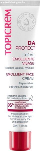 Topicrem Lágyító bőrkrém DA Protect (Emollient Face Cream) 40 ml