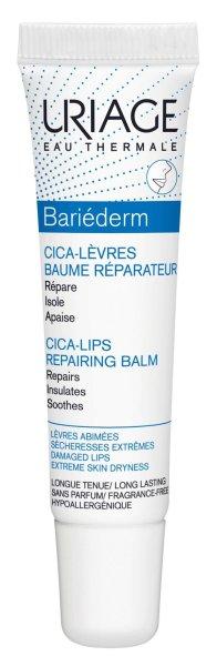 Uriage Regeneráló balzsam száraz és repedezett ajkakra Bariéderm (Cica Lips
Protection Balm) 15 ml