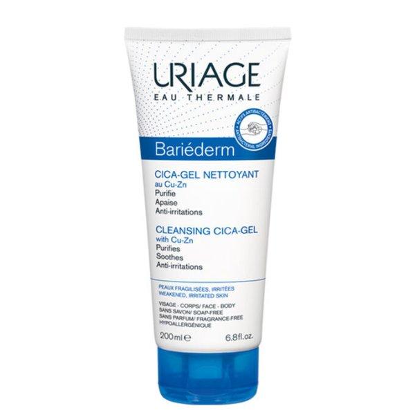 Uriage Nyugtató tisztító gél Bariederm (Cleansing Cica-Gel) 200 ml