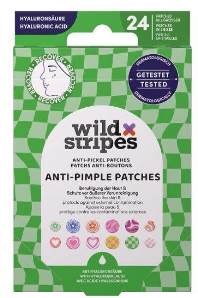 Wild Stripes Hidrokolloid akné elleni tapaszok hialuronsavval Groovy Protect
(Anti-Pimple Patches) 24 db