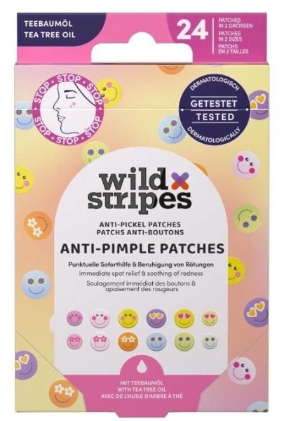 Wild Stripes Hidrokolloid akné elleni tapaszok teafaolajjal Smile Prevent
(Anti-Pimple Patches) 24 db