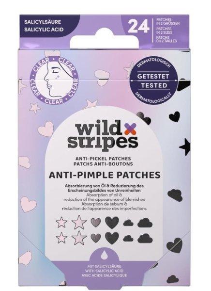Wild Stripes Hidrokolloid akné elleni tapaszok szalicilsavval Holo Clear
(Anti-Pimple Patches) 24 db