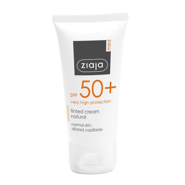Ziaja Tonizáló krém normál bőrre SPF 50+ természetes árnyalat (Tinted
Cream) 50 ml