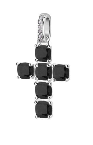 Brosway Ezüst medál Kereszt cirkónium kövekkel Fancy Mystery Black FMB120