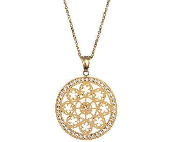 Preciosa Aranyozott nyaklánc kristállyal Rosette 7239Y00