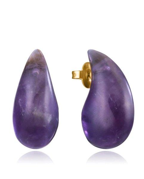 Viceroy Lenyűgöző fülbevaló ametiszttel Tear Drop Chic 14198E01019