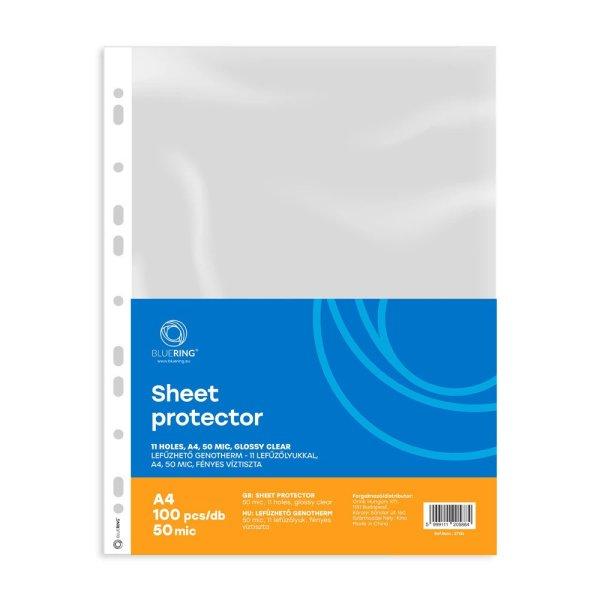 Genotherm lefűzhető, A4, 50 micron fényes víztiszta Bluering® 100
db/csomag,