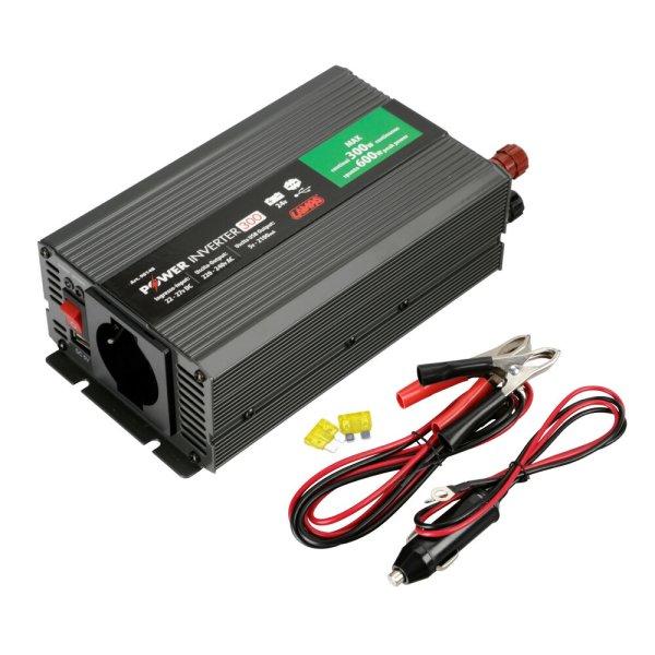 Feszültség átalakító inverter (kamionos) 24V DC - 220 V AC 300 Watt, Lampa
98148