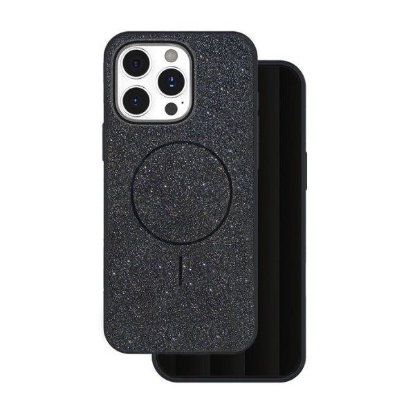Glitter Thin Mag Apple iPhone 17 (6.3) Magsafe TPU tok fekete