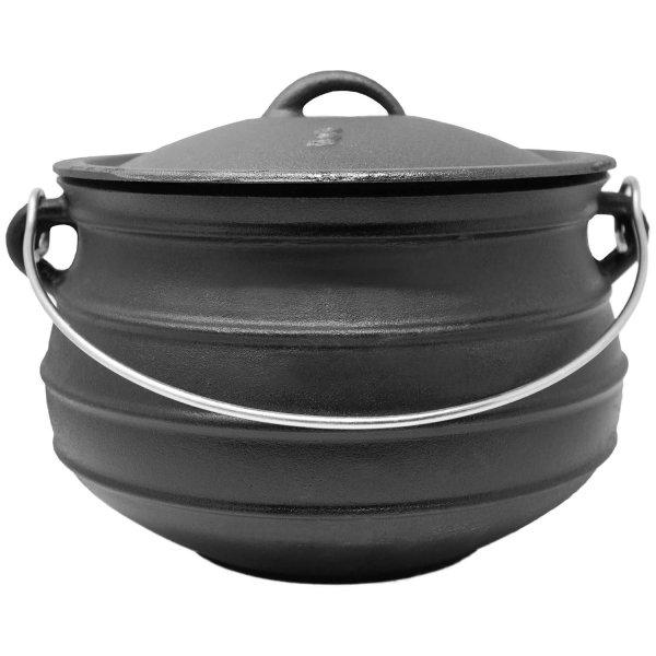 Klarstein Beefalo, öntöttvas edény, potjie, L méret, öntöttvas, kerek,
fedő, 8 l