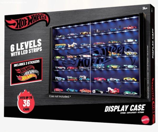 Hot Wheels kisautó display 5 szintes LED lámpákkal - akár 36 autó számára