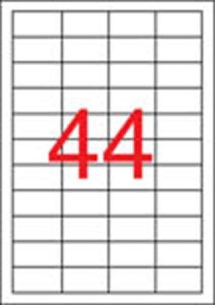 Etikett, 48,5x25,4 mm, poliészter, időjárásálló, matt, APLI, áttetsző,
880 etikett/csomag